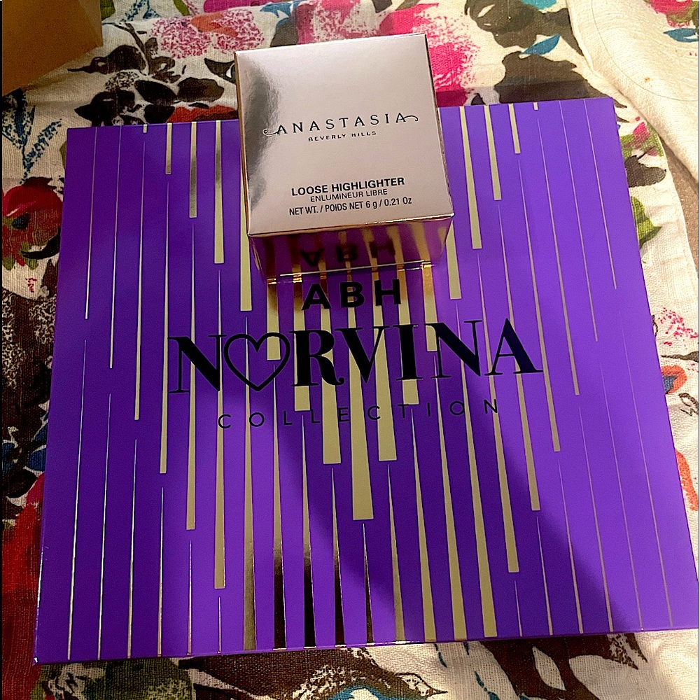 BNIB Anastasia Highlighter and Norvina Eyeshadow Palette, all full-size